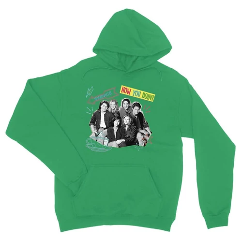 Zöld Jóbarátok unisex kapucnis pulóver - How you doin? - Team