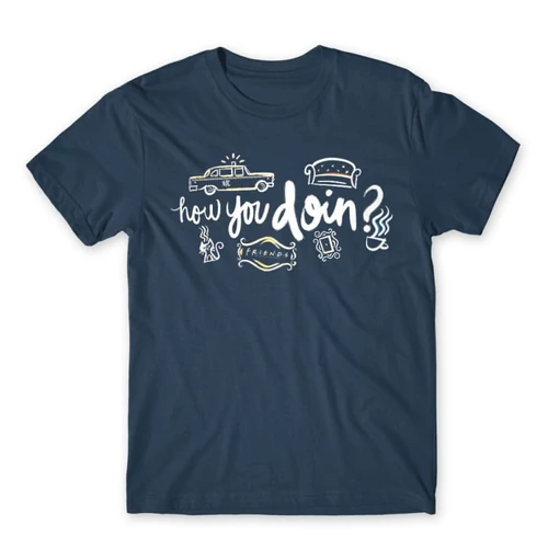 Denim Jóbarátok férfi rövid ujjú póló - How you doin?