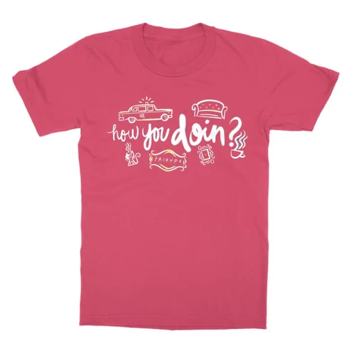 Pink Jóbarátok férfi rövid ujjú póló - How you doin?