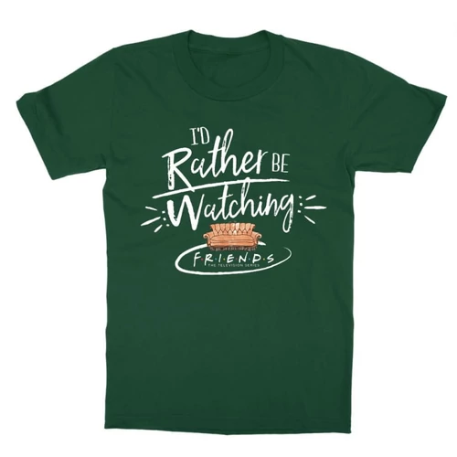 Sötétzöld Jóbarátok gyerek rövid ujjú póló - I' d rather be watching friends