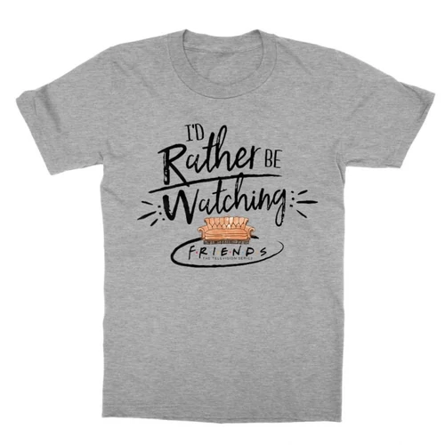 Sportszürke Jóbarátok gyerek rövid ujjú póló - I' d rather be watching friends