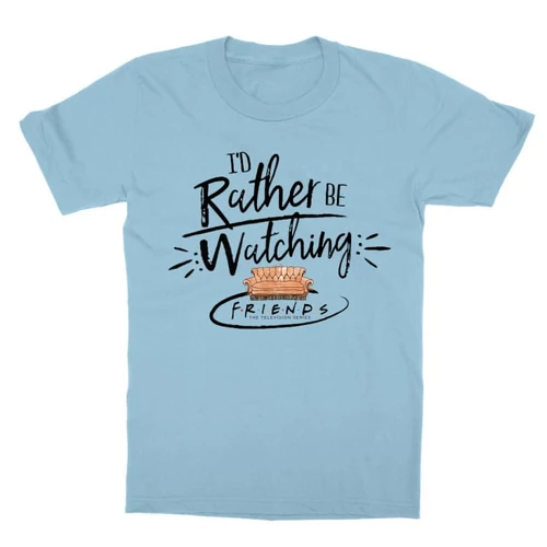 Világoskék Jóbarátok gyerek rövid ujjú póló - I' d rather be watching friends