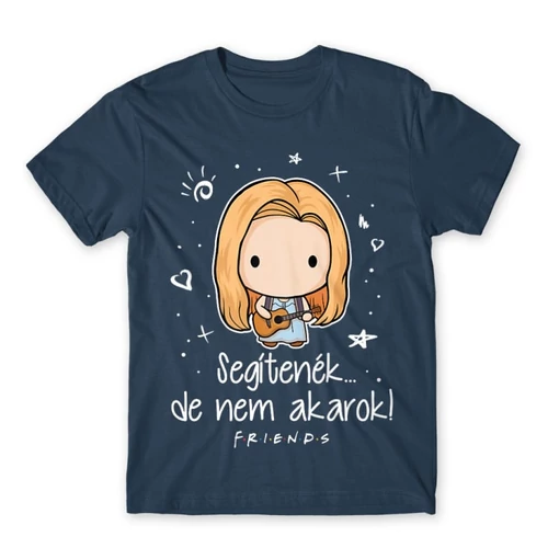 Denim Jóbarátok férfi rövid ujjú póló - Segítenék - Pheobe