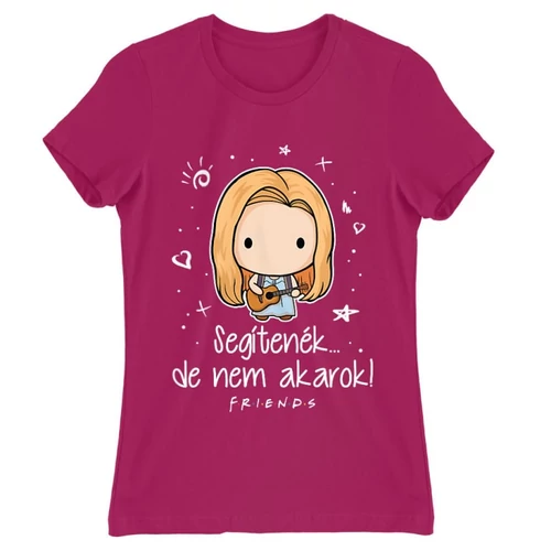 Pink Jóbarátok női rövid ujjú póló - Segítenék - Pheobe