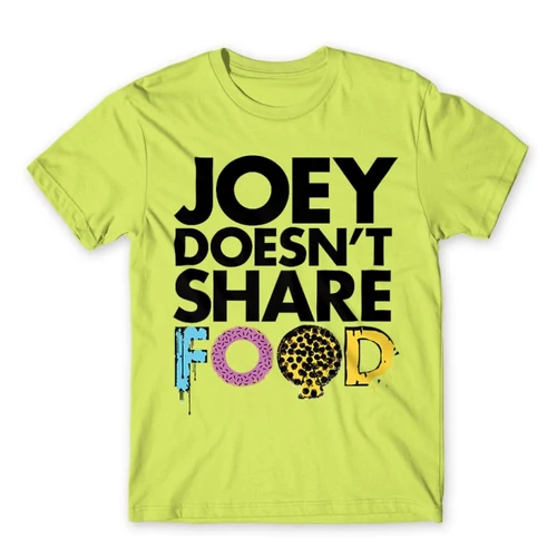 Almazöld Jóbarátok férfi rövid ujjú póló - Joey doesn't share food text