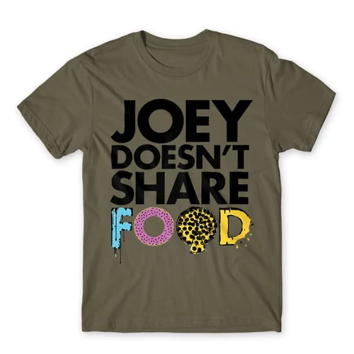 Cink Jóbarátok férfi rövid ujjú póló - Joey doesn't share food text