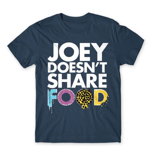 Denim Jóbarátok férfi rövid ujjú póló - Joey doesn't share food text