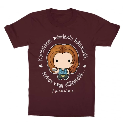 Bordó Jóbarátok gyerek rövid ujjú póló - Körülöttem mindenki