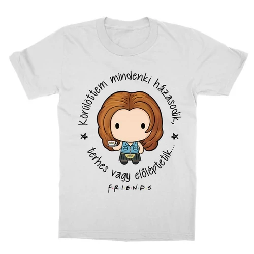 Fehér Jóbarátok gyerek rövid ujjú póló - Körülöttem mindenki