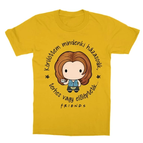 Sárga Jóbarátok gyerek rövid ujjú póló - Körülöttem mindenki
