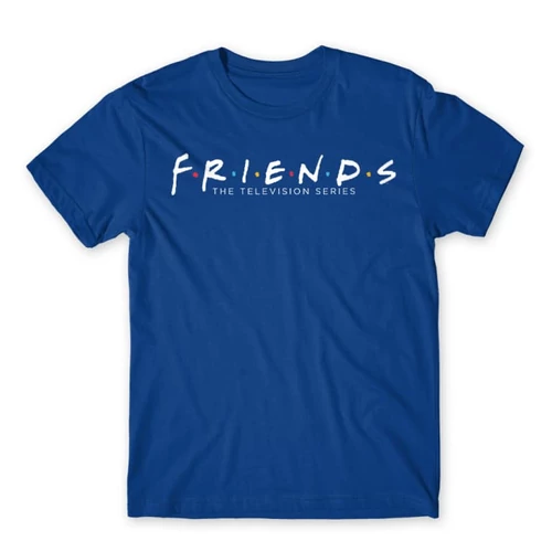 Királykék Jóbarátok férfi rövid ujjú póló - Friends Logo