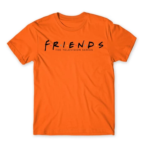 Narancs Jóbarátok férfi rövid ujjú póló - Friends Logo
