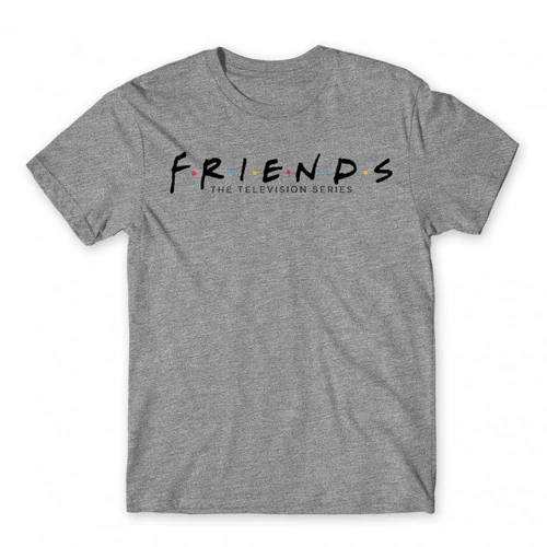 Sportszürke Jóbarátok férfi rövid ujjú póló - Friends Logo