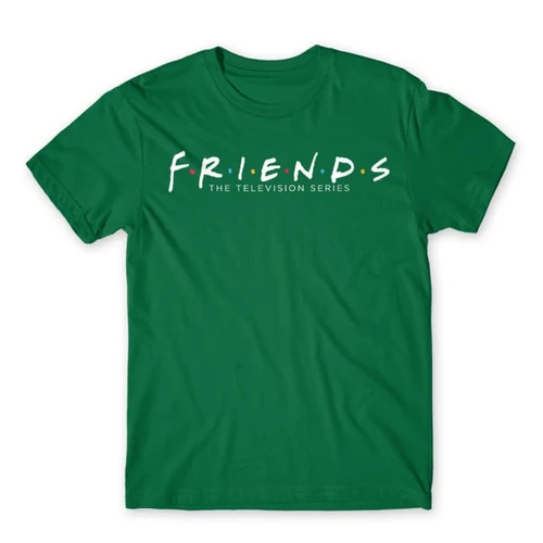 Zöld Jóbarátok férfi rövid ujjú póló - Friends Logo