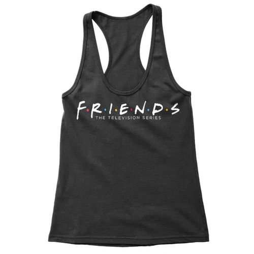 Fekete Jóbarátok női trikó - Friends Logo