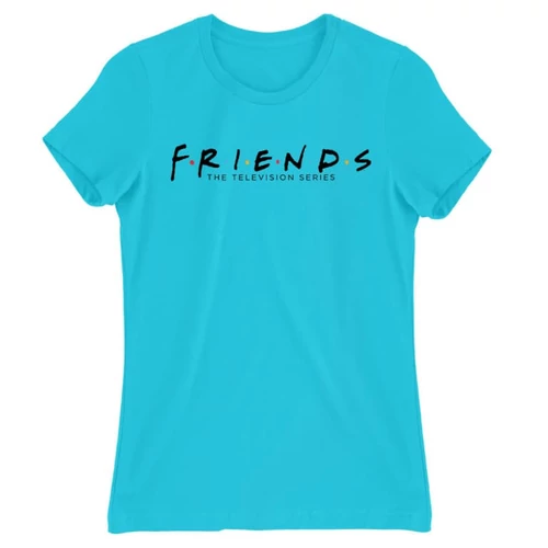 Atollkék Jóbarátok női rövid ujjú póló - Friends Logo