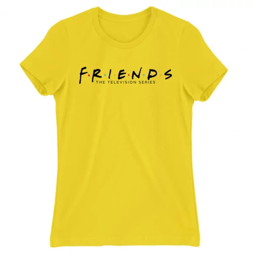 Citromsárga Jóbarátok női rövid ujjú póló - Friends Logo