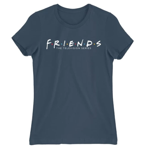 Denim Jóbarátok női rövid ujjú póló - Friends Logo