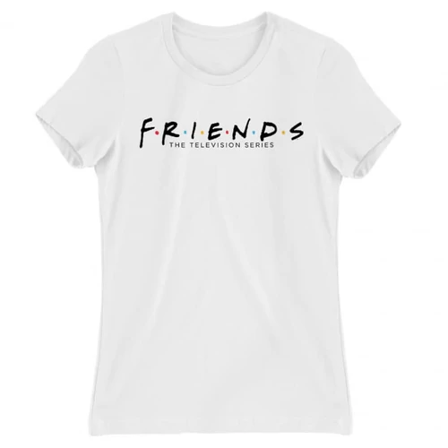 Fehér Jóbarátok női rövid ujjú póló - Friends Logo