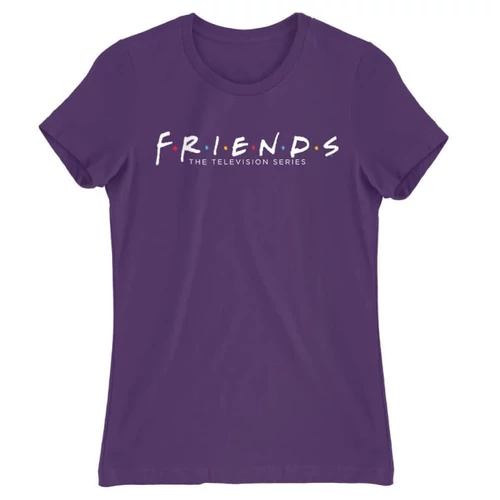 Sötétlila Jóbarátok női rövid ujjú póló - Friends Logo