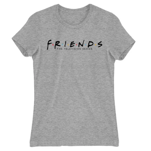 Sportszürke Jóbarátok női rövid ujjú póló - Friends Logo