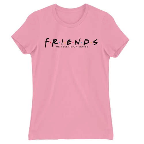 Világos rózsaszín Jóbarátok női rövid ujjú póló - Friends Logo