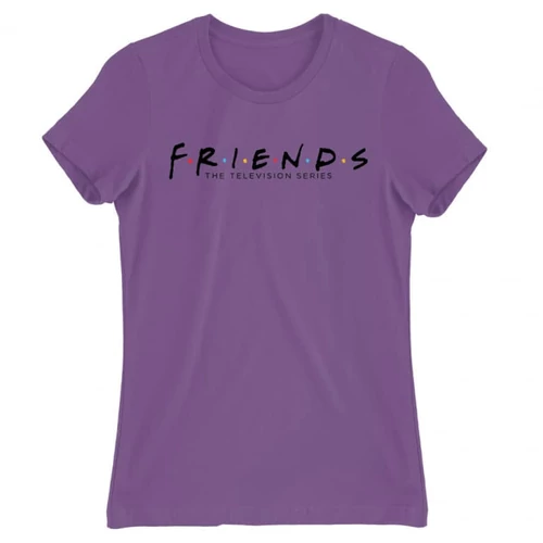 Világoslila Jóbarátok női rövid ujjú póló - Friends Logo