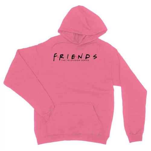 Világos rózsaszín Jóbarátok unisex kapucnis pulóver - Friends Logo