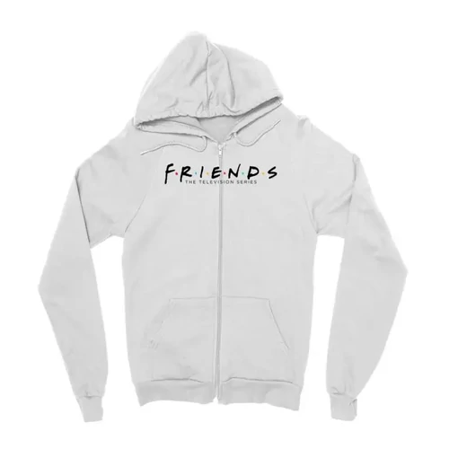 Fehér Jóbarátok zipzáros pulóver - Friends Logo