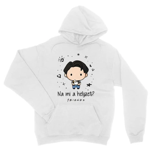 Fehér Jóbarátok kapucnis pulóver - Mi a helyzet? - Joey