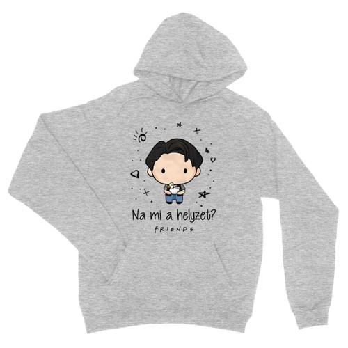Sportszürke Jóbarátok kapucnis pulóver - Mi a helyzet? - Joey
