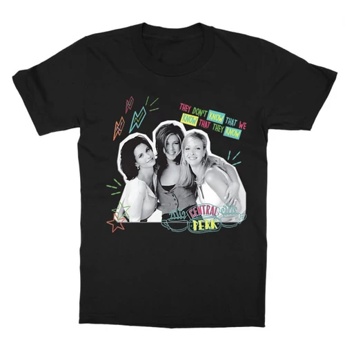 Fekete Jóbarátok gyerek rövid ujjú póló - They don't know