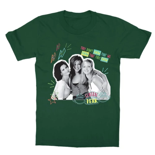 Sötétzöld Jóbarátok gyerek rövid ujjú póló - They don't know