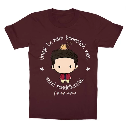 Bordó Jóbarátok gyerek rövid ujjú póló - Unagi - Ross