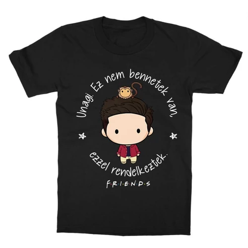 Fekete Jóbarátok gyerek rövid ujjú póló - Unagi - Ross