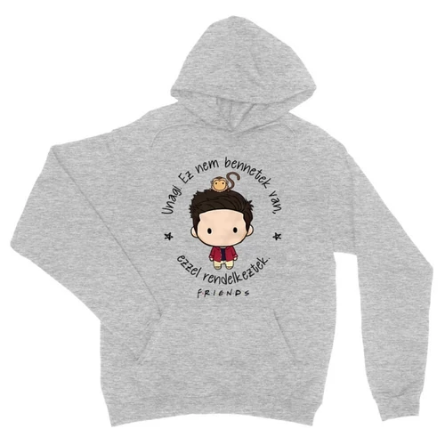 Sportszürke Jóbarátok kapucnis pulóver - Unagi - Ross