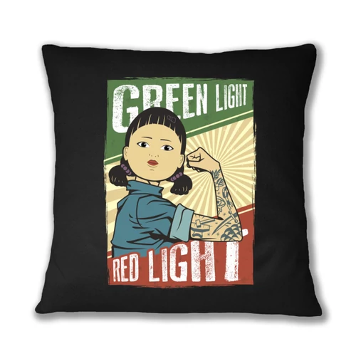 Fekete Nyerd meg az életed párnahuzat - Green light, Red light