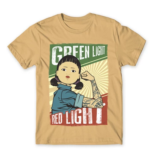 Homok Nyerd meg az életed férfi rövid ujjú póló - Green light, Red light