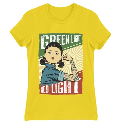 Citromsárga Nyerd meg az életed női rövid ujjú póló - Green light, Red light