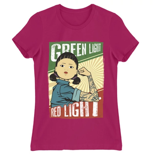 Pink Nyerd meg az életed női rövid ujjú póló - Green light, Red light