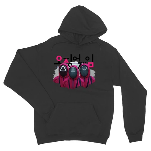 Sötétszükre Nyerd meg az életed unisex kapucnis pulóver - Squid Game guard