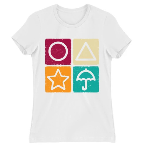 Fehér Nyerd meg az életed női rövid ujjú póló - Sugar honeycomb symbols