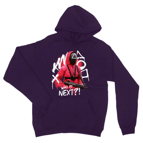 Sötétlila Nyerd meg az életed unisex kapucnis pulóver - Who’s next?