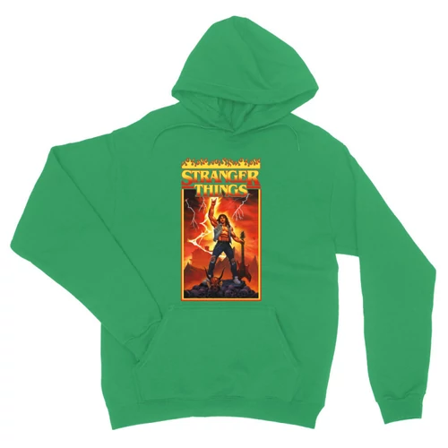 Zöld Stranger Things unisex kapucnis pulóver - Eddie Munson Poster
