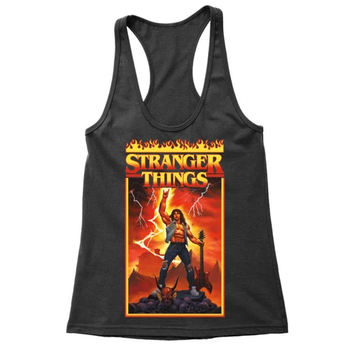Fekete Stranger Things női trikó - Eddie Munson Poster
