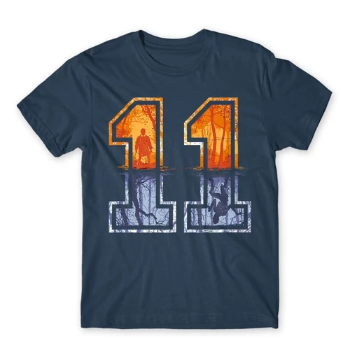 Denim Stranger Things férfi rövid ujjú póló - Eleven Numbers