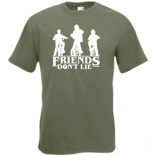 Olíva Stranger Things férfi rövid ujjú póló - Friends