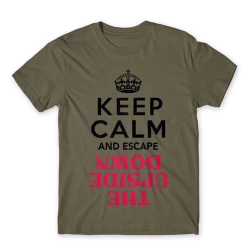 Cink Stranger Things férfi rövid ujjú póló - Keep Calm Upside Down