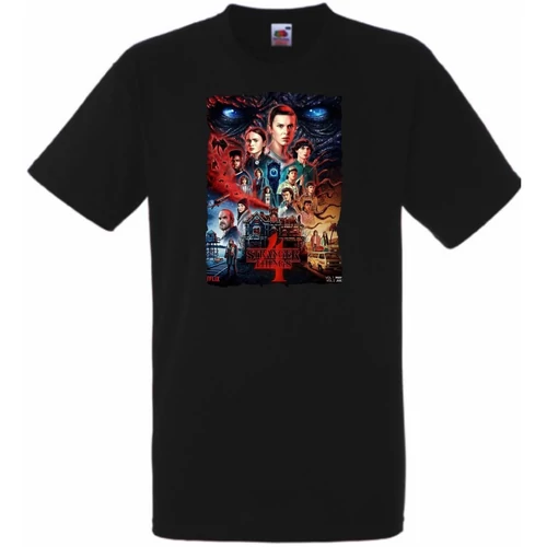 Fekete Stranger Things férfi rövid ujjú póló - Series 4.