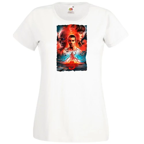 Fehér Stranger Things női rövid ujjú póló - Series 4.